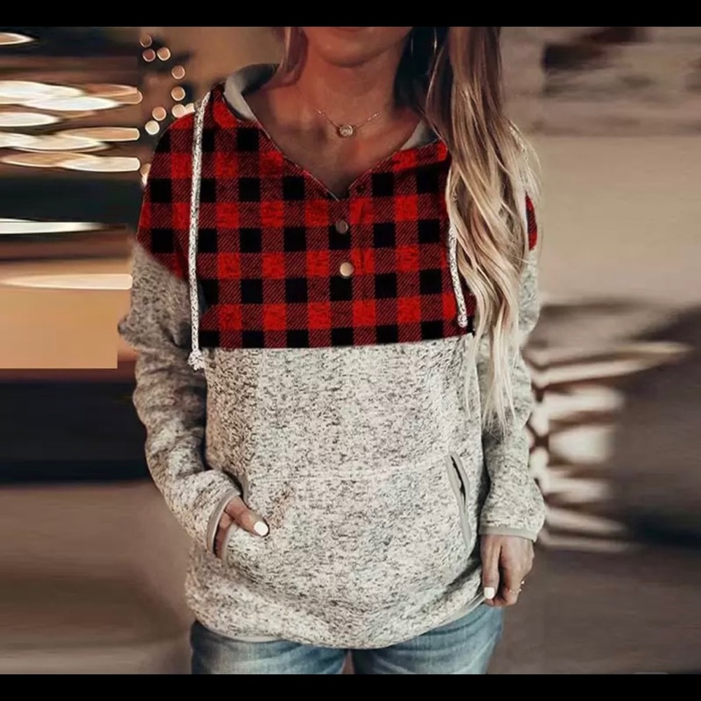 Red Buffalo Plaid Hoodie